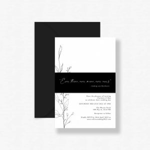 Wild Twig Wedding Invitation with minimal