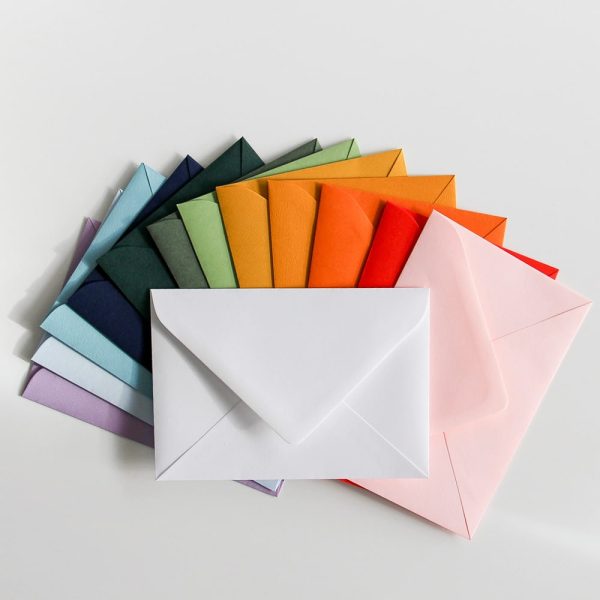 5x7 Euro flap envelopes rainbow