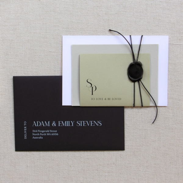 Modern Matcha Wedding Invitation - Image 3