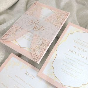 Gilded Paisley Wedding Invitation