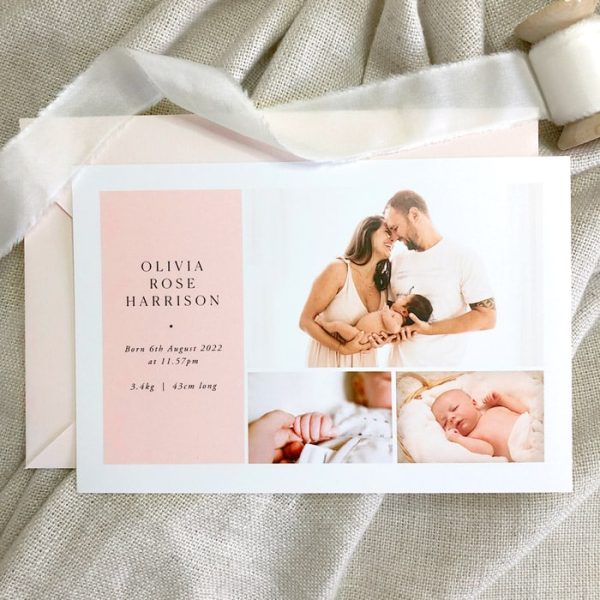 Pastel Pink Baby Announcement - Image 2