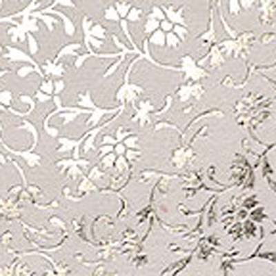 Embossed Floral Foil White/Silver