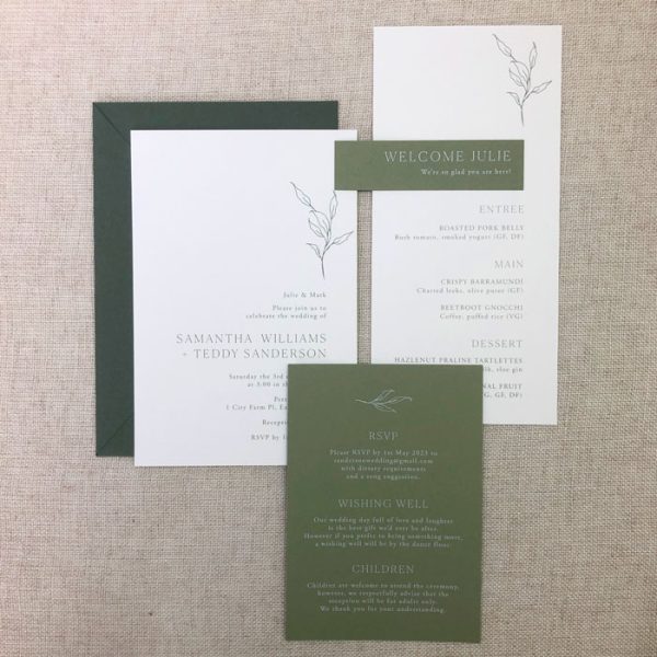 Wild Willow Wedding Invitation - Image 3