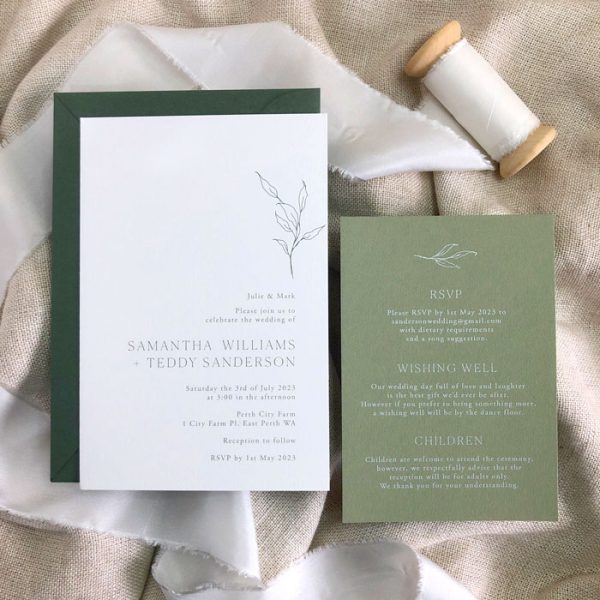 Wild Willow Wedding Invitation - Image 2