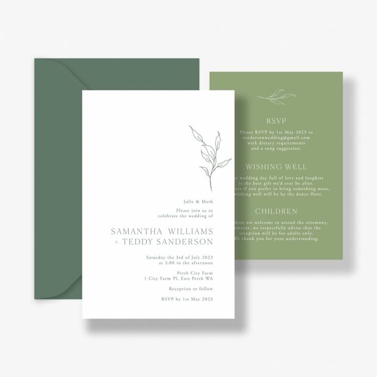 Wild Willow Wedding Invitation
