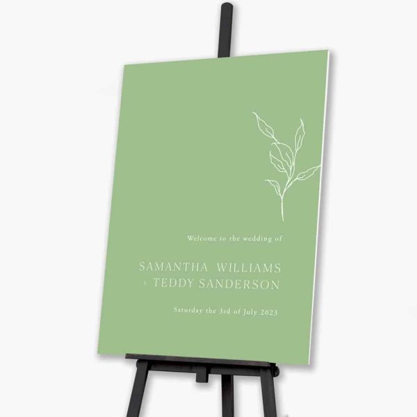 wild willow welcome sign sitting on black easel