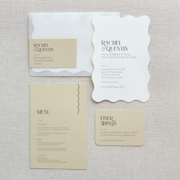 Soft Waves Wedding Invitation - Image 2