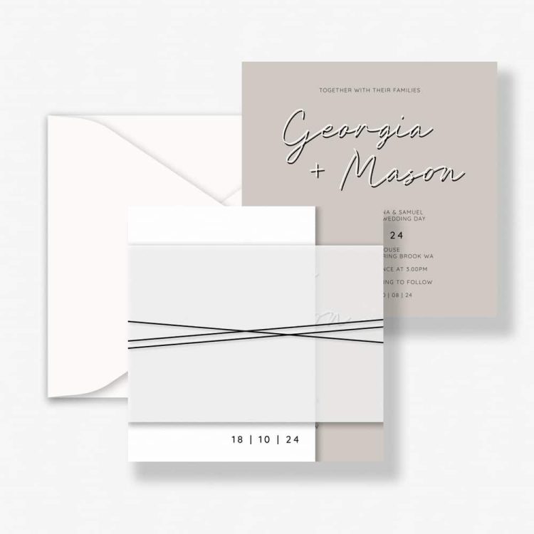 Minimal Stone Wedding Invitation