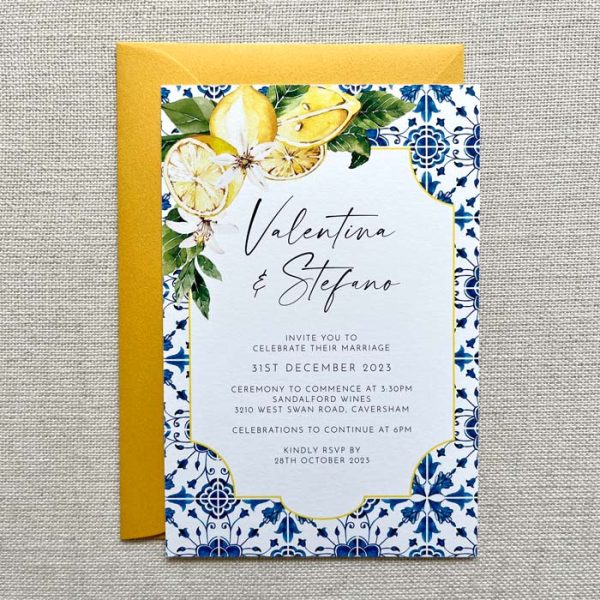 Amalfi Dreams Wedding Invitation