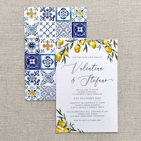 Tiled in Lemon invite