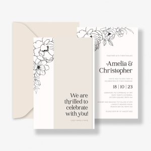 Wrapped in floral wedding Invitation