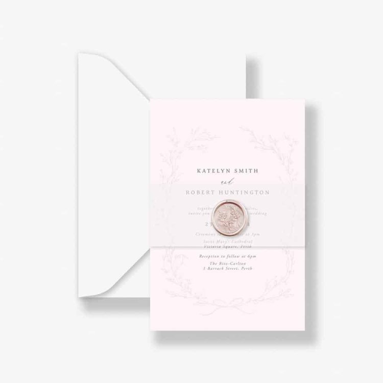 Delicate Wreath Wedding Invitation