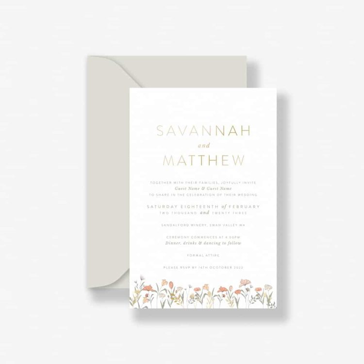 Field of Flowers Wedding Invitation