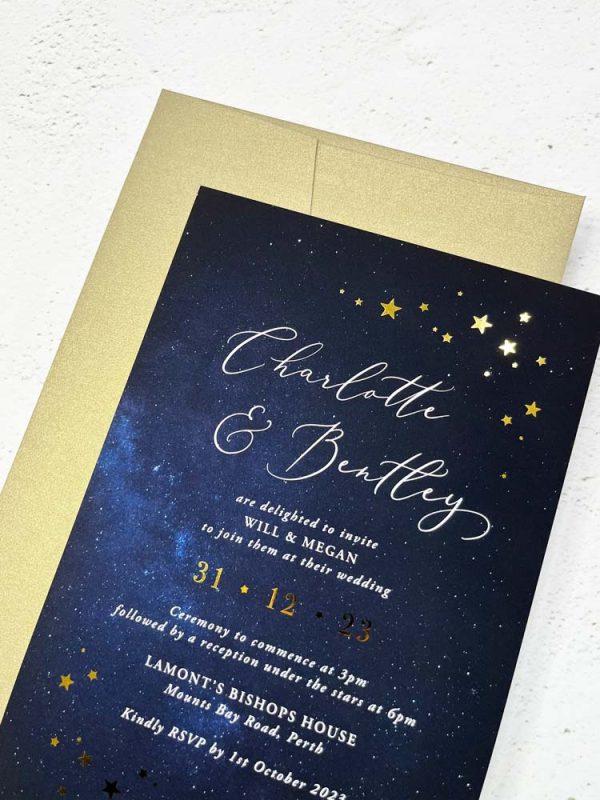 Celestial Sky Wedding Invitation Suite