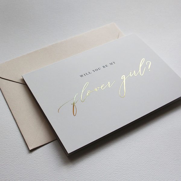 Foil bridal party card