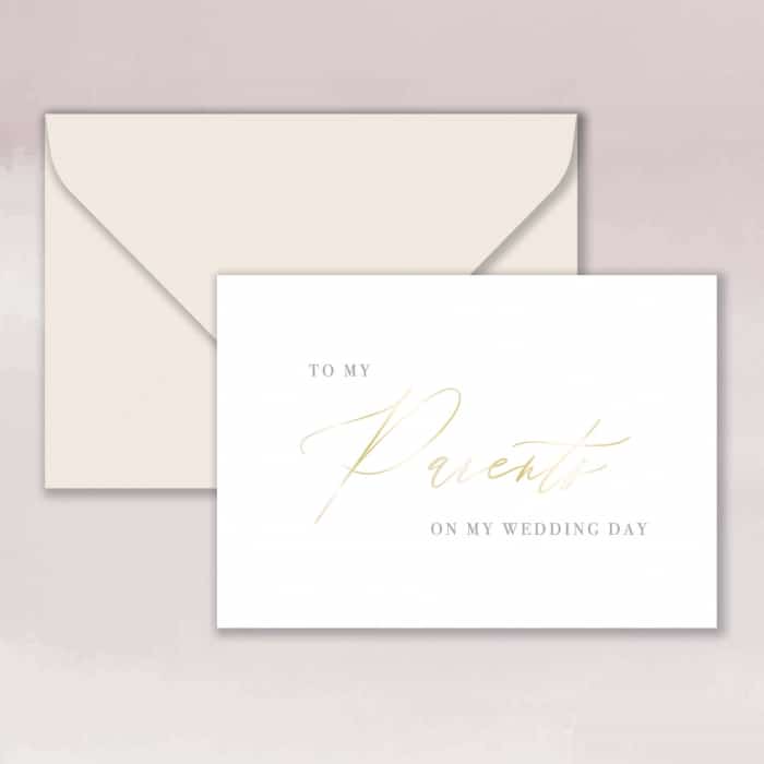 Gold Foil – To My Parents Card