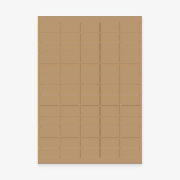 Kraft Brown Mini Address Labels 21x38mm