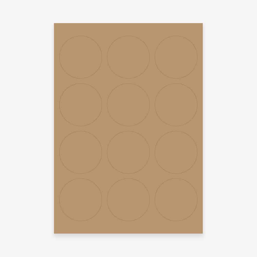 Kraft Brown Round Label 60mm