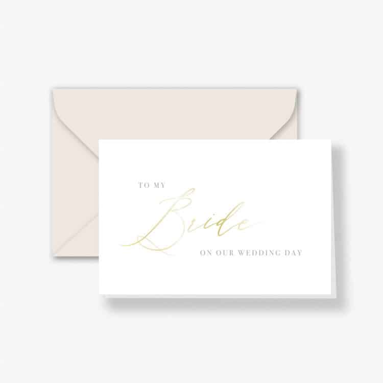 Gold Foil – To My Bride Card