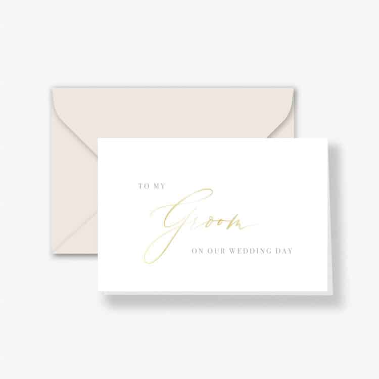 Gold Foil – To My Groom Card