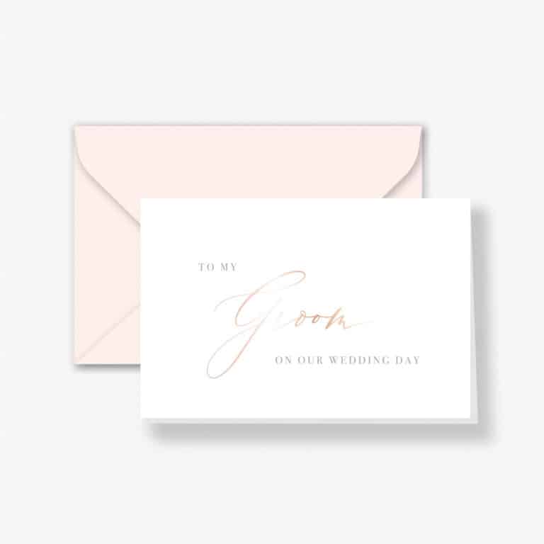 Rose Gold Foil - To My Groom Card