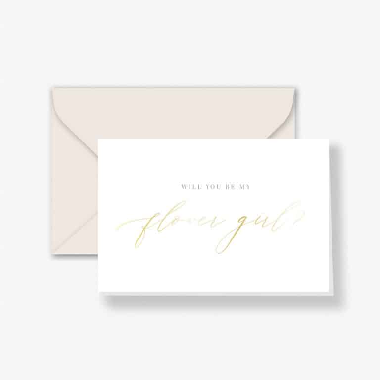 Gold Foil - Will You Be My Flower Girl? Card