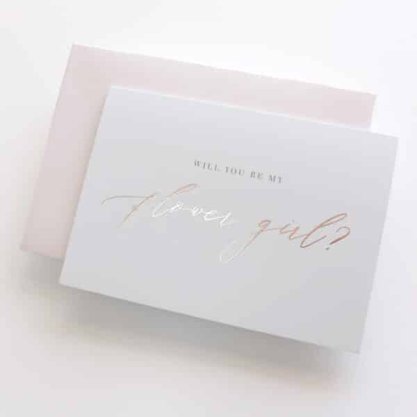 Rose Gold Foil - Will You Be My Flower Girl? Card - Image 2