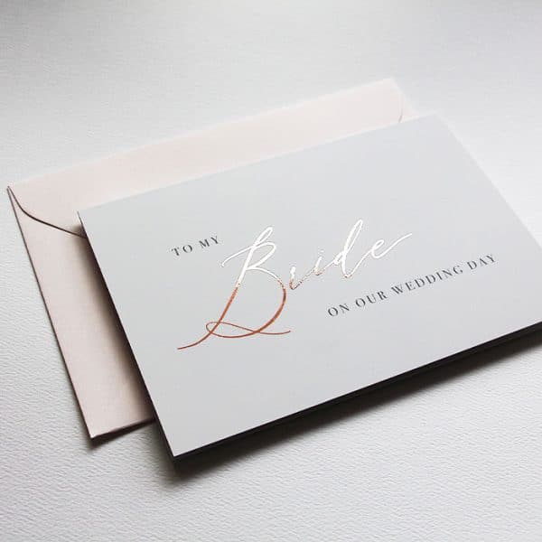 Foil bridal party card