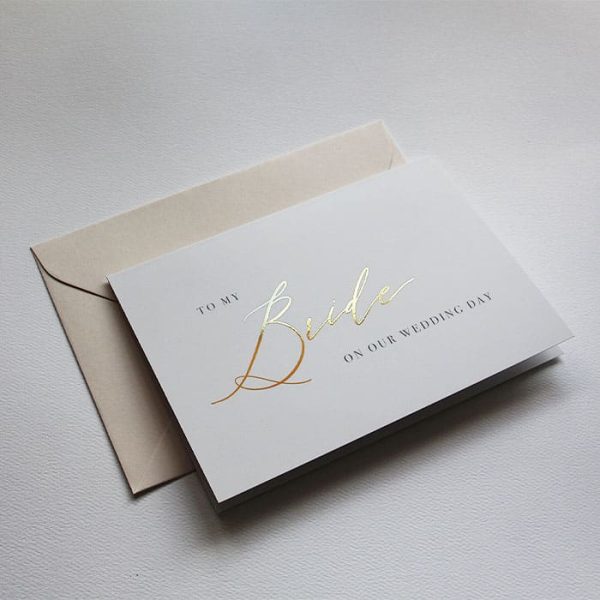 Foil bridal party card