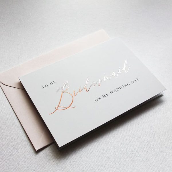 Foil bridal party card