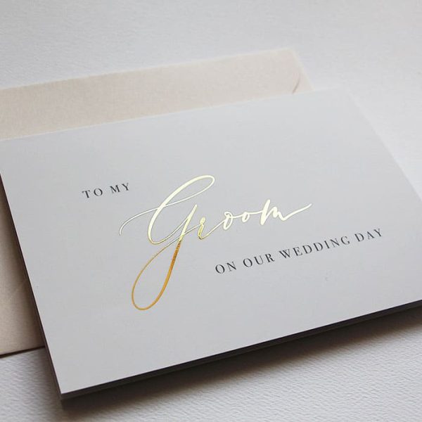 Foil bridal party card