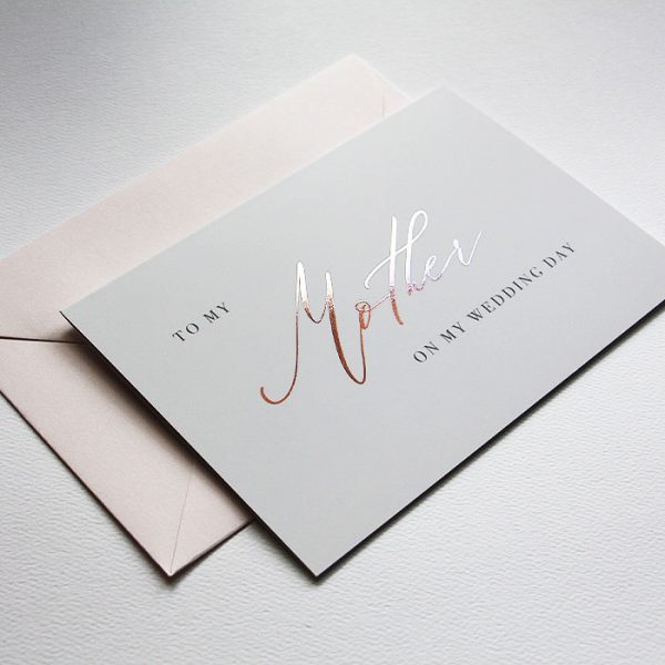 Foil bridal party card