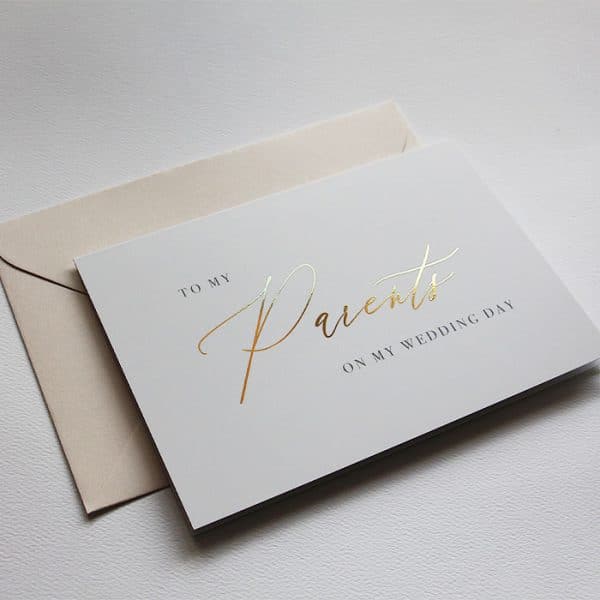 Foil bridal party card