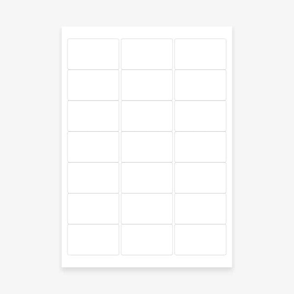 White Address Labels Sheet of 24 - 63x38mm