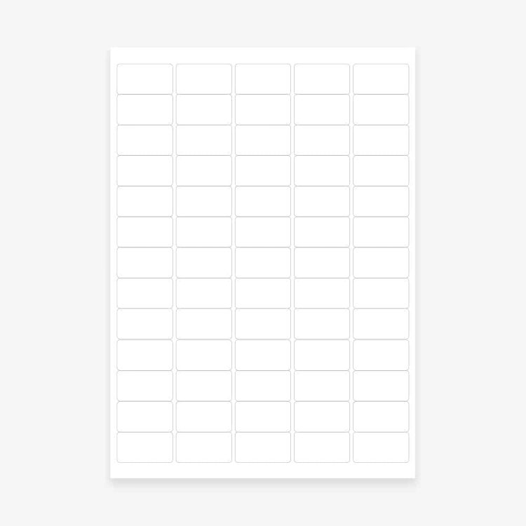 White Address Labels Mini 38x21mm