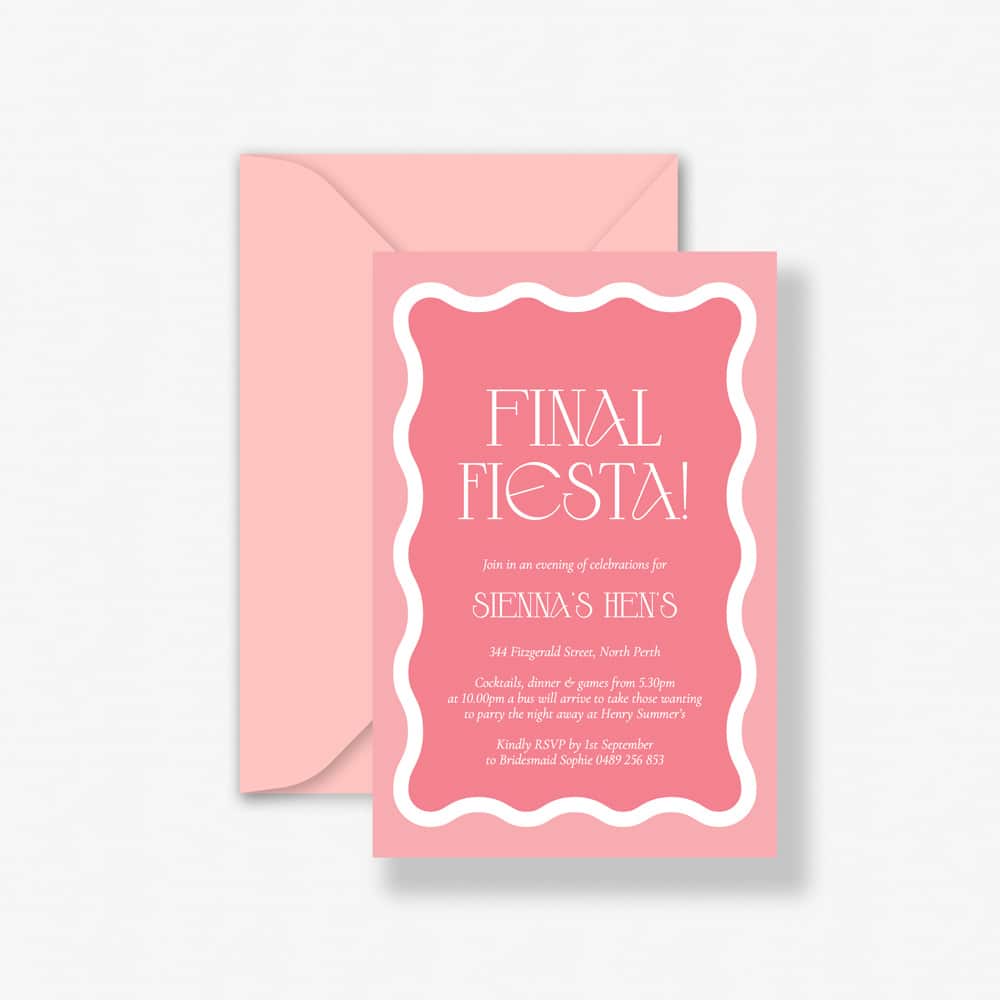 Last Fiesta Bachelorette Invitation