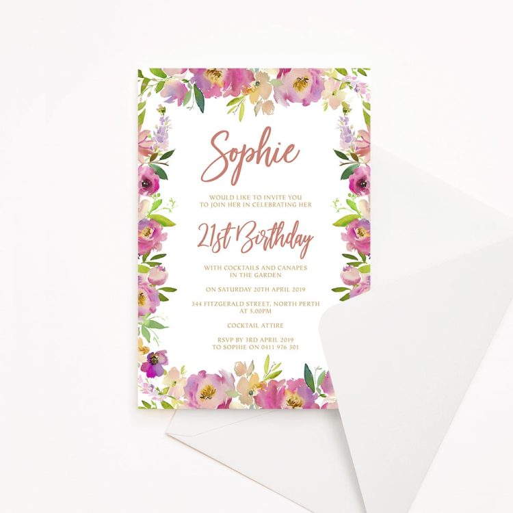 Perfect Pastels Birthday Invitation