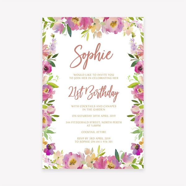 Perfect Pastels Birthday Invitation