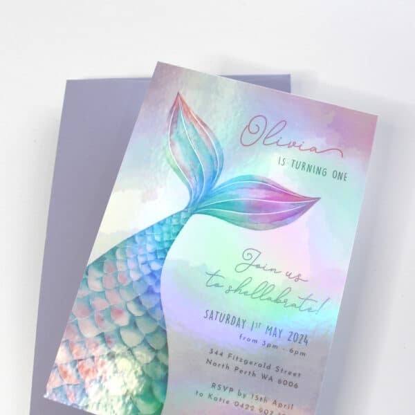 Mermaid Magic Kids Birthday Invitations - Image 2