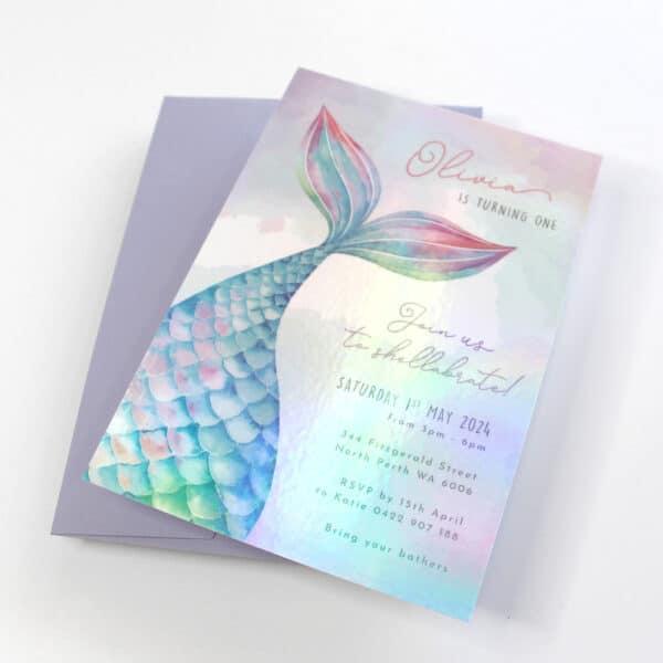 Mermaid Magic Kids Birthday Invitations - Image 4