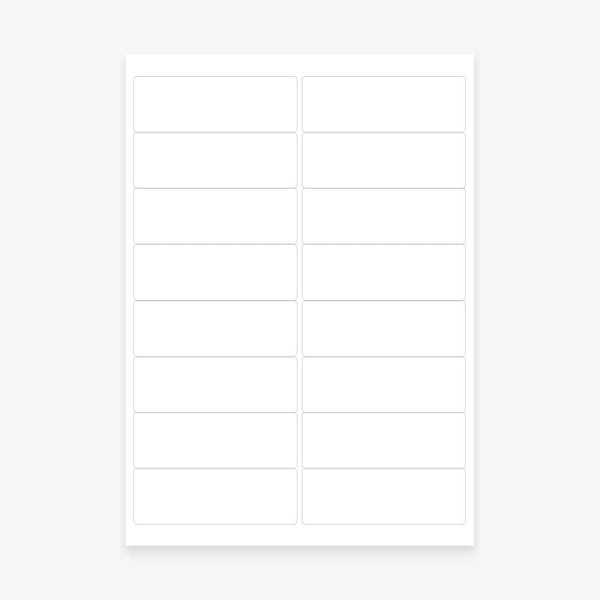 White Address Labels sheet - 99x38mm