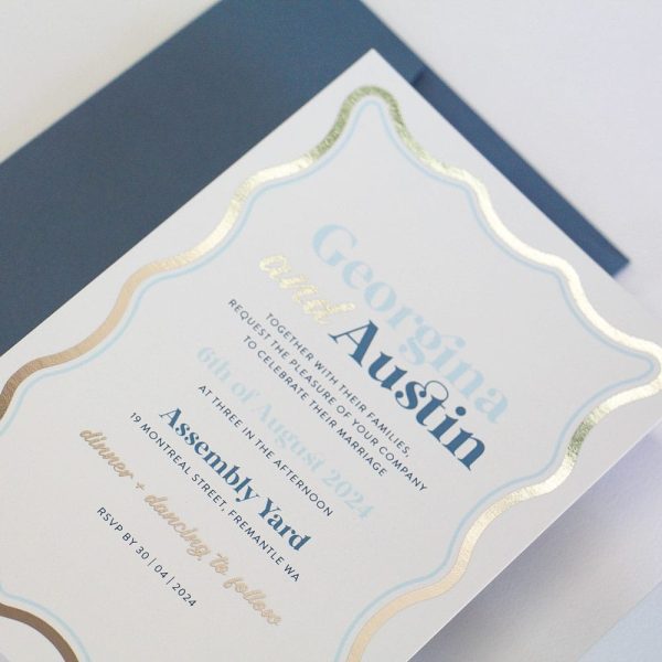 Electric White Sky Wedding Invitation - Image 2