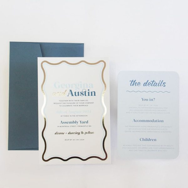 Electric White Sky Wedding Invitation - Image 3
