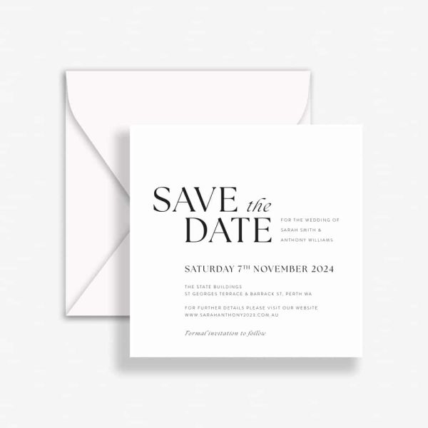 Classic Arch Wedding Save The Date