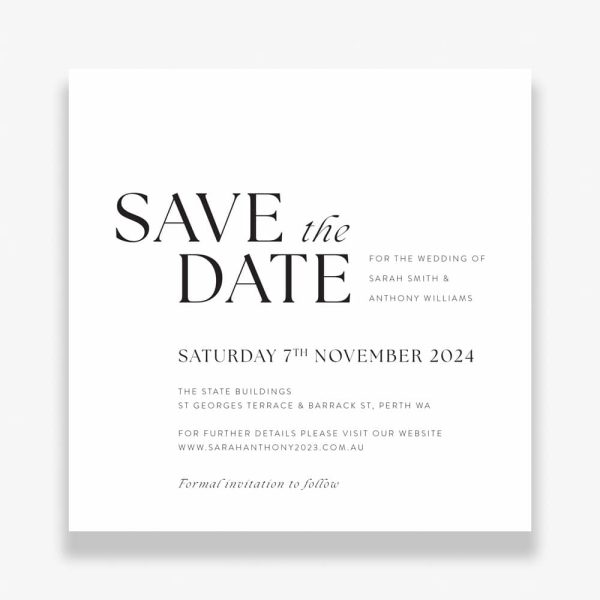 Classic Arch Wedding Save The Date