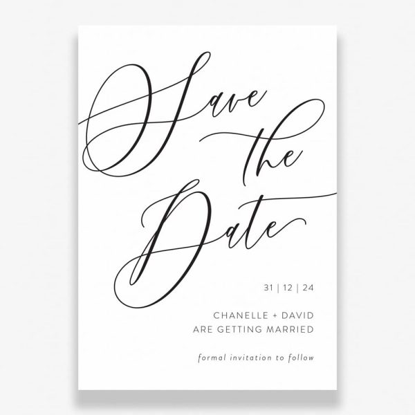 Classic Scripted Wedding Save The Date
