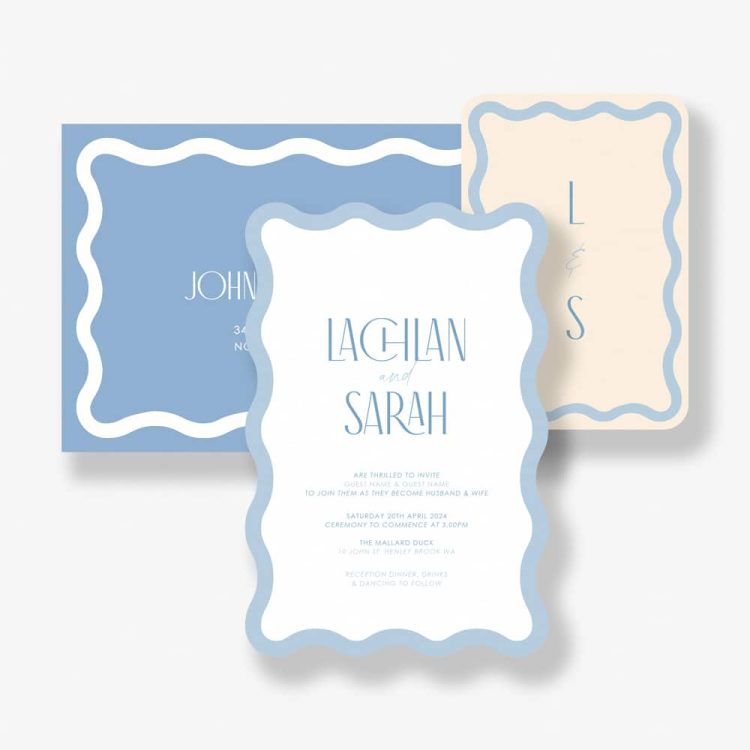 Coastal Waves Wedding Invitation