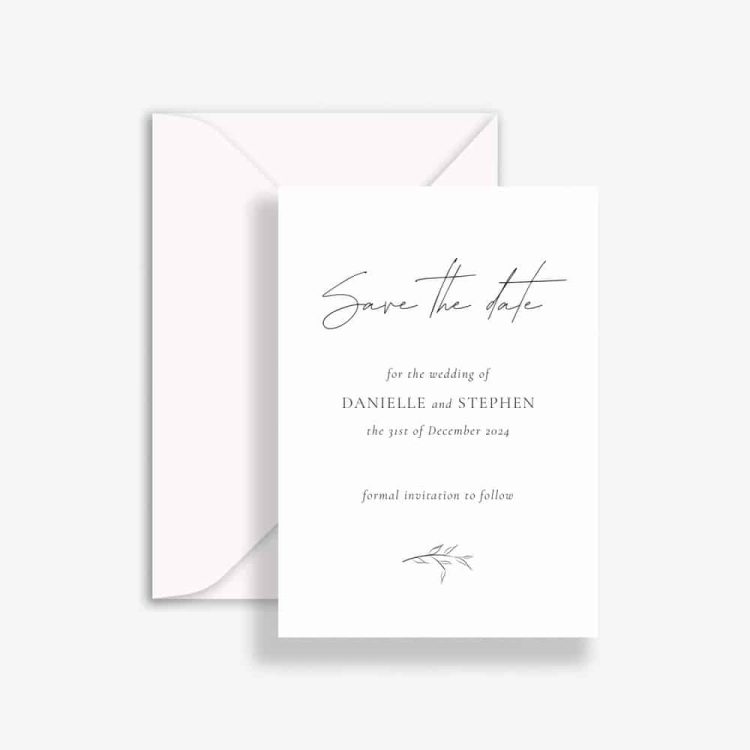 Delicate Leaf Save The Date