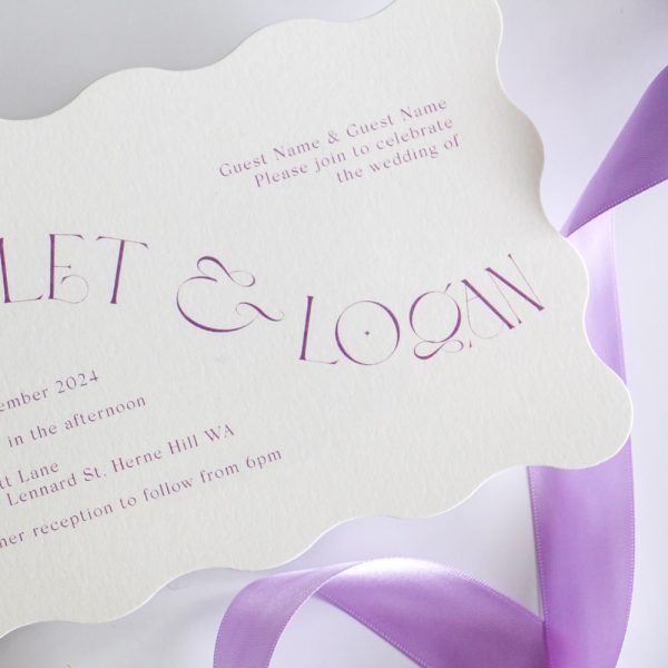 Lavender Ripples Wedding Invitation Suite