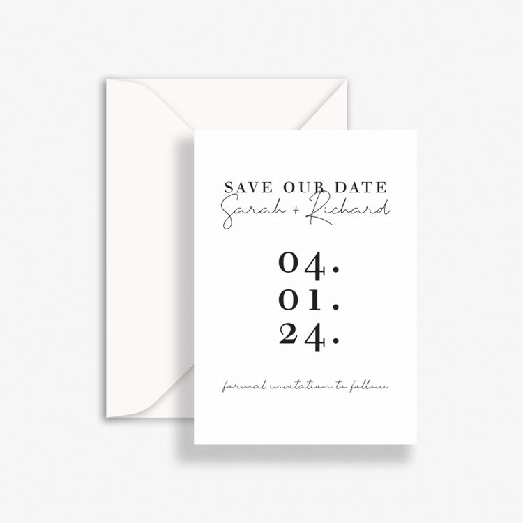 Minimalist Script Save The Dates